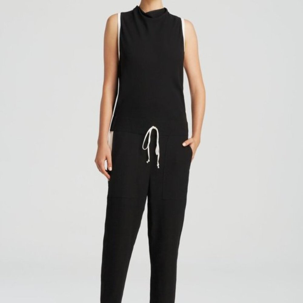 Helmut Lang Black & White Torsion Jumpsuit, Size 0